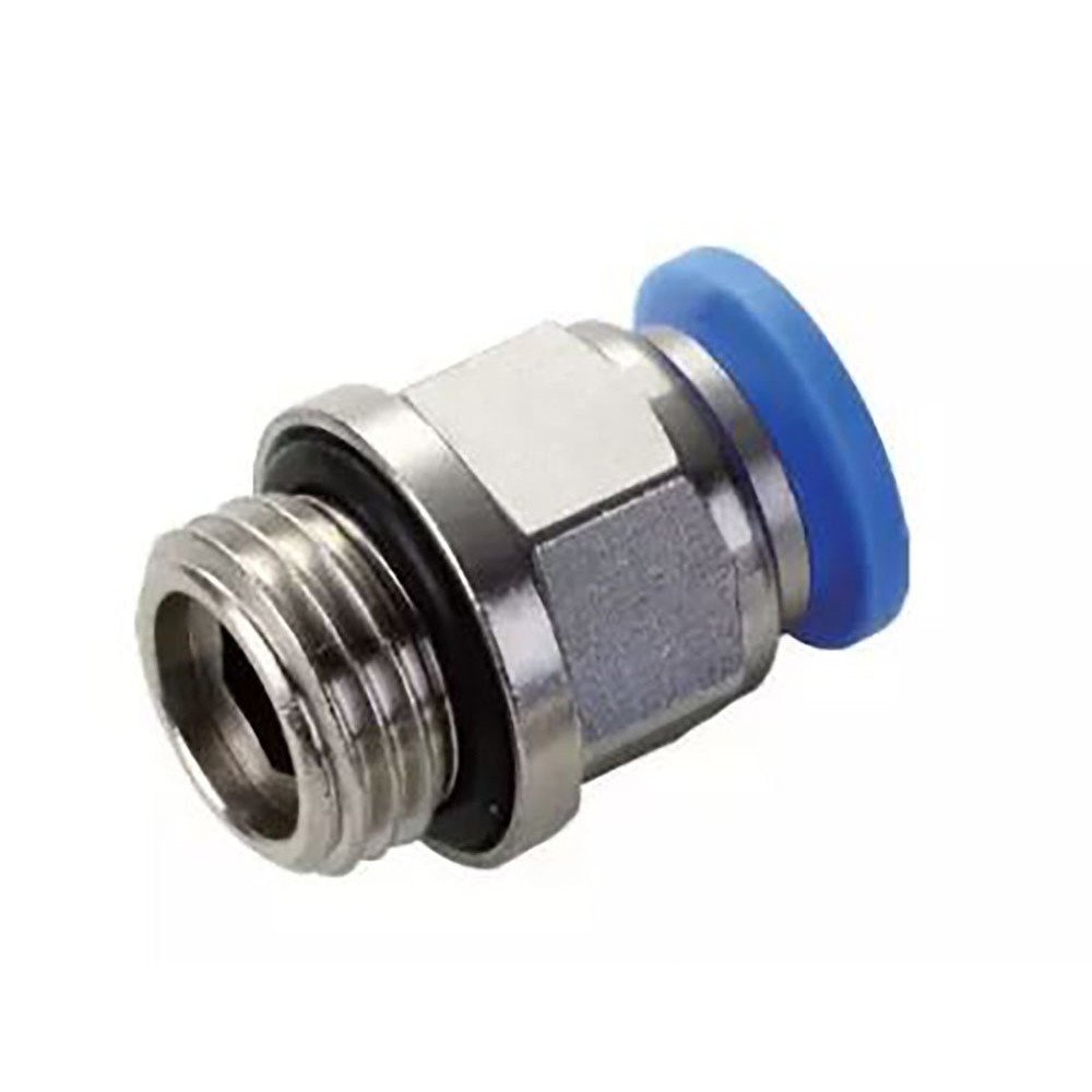 CONEXÃO ROSCA 1/2 TUBO DE 8MM PNEUMÁTICA DE ENGATE RÁPIDO