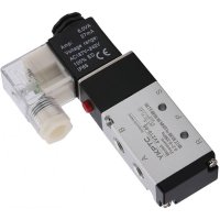 Válvula Solenoide 5/2 Vias Retorno Mola Rosca 1/4 Bobina 220v